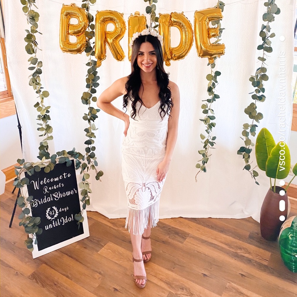 Two sisters the label white fringe dress